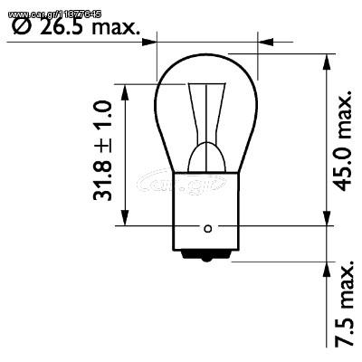 ΛΑΜΠΑ P21W 24V 21W ΚΑΙΝ. PHILIPS 48415473 DAF 45 DAF 55 DAF 65 DAF 75 DAF 85 DAF 95 DAF CF DAF F DAF LF DAF XF IRISBUS ACCESS IRISBUS ARWAY IRISBUS AXER IRISBUS CITELIS IRISBUS CROSSWAY IRISBUS DAILY