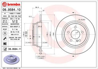 ΔΙΣΚΟΙ ΦΡ.ΟΠ.MERCEDES E W211 ΚΑΙΝ. BREMBO 08958410 MERCEDES-BENZ CLS MERCEDES-BENZ E-CLASS