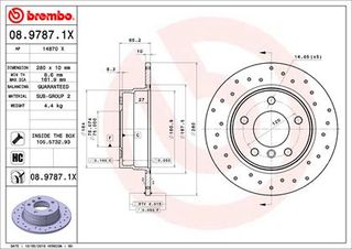 XR ΔΙΣ.ΦΡ.ΟΠ.BMW 116,118 (E87) ΚΑΙΝ. BREMBO 0897871X BMW 1