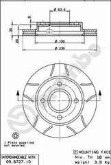 ΔΙΣΚΟΙ ΦΡΕΝΩΝ ΜΑΧ ΚΑΙΝ. BREMBO 09672777 FORD ESCORT FORD FIESTA FORD KA FORD ORION FORD PUMA MAZDA 121