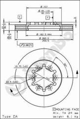 ΔΙΣΚΟΙ ΦΡ.NISSAN URVAN/E24 87- ΚΑΙΝ. BREMBO 09674410 NISSAN URVAN
