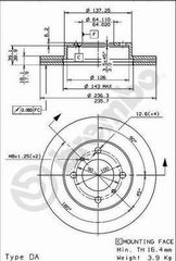 ΔΙΣΚΟΙ ΦΡΕΝΩΝ MITSUBISHI COLT ΚΑΙΝ. BREMBO 09705610 MITSUBISHI CARISMA MITSUBISHI COLT MITSUBISHI LANCER PROTON JUMBUCK PROTON PERSONA PROTON SATRIA PROTON WIRA