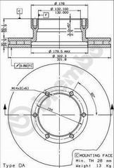 ΔΙΣΚΟΙ ΦΡ.VOLVO FL4/FL6 ΚΑΙΝ. BREMBO 09732220 VOLVO FL