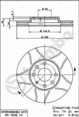 ΔΙΣΚΟΙ ΦΡΕΝΩΝ ΕΜ.MAX ASTRA G ΚΑΙΝ. BREMBO 09762875 OPEL ASTRA