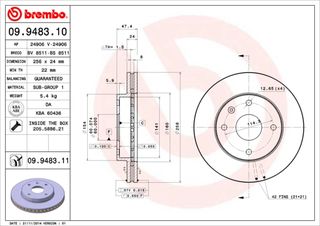 ΔΙΣΚΟΙ ΦΡ.EM.LACETTI/TACUMA ΚΑΙΝ. BREMBO 09948310 CHEVROLET EPICA CHEVROLET EVANDA CHEVROLET LACETTI CHEVROLET NUBIRA CHEVROLET REZZO DAEWOO EVANDA DAEWOO LACETTI DAEWOO NUBIRA DAEWOO REZZO