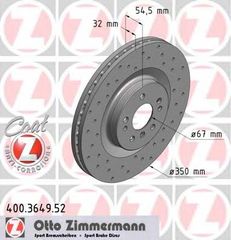 ZIMMERMANN ΔΙΣ/ΚΕΣ ΤΡΥΠΗΤΕΣ SPORT 350x32 5x112 καρε eautoshop gr 