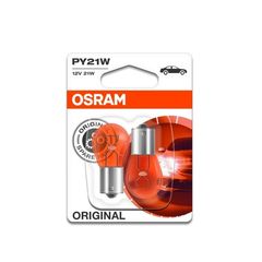 ΛΑΜΠΕΣ OSRAM ΣΕΤ 2 ΤΕΜ.  ΠΟΡΤΟΚΑΛΙ 12V21 PY21W BAU15S