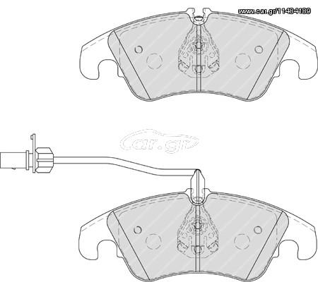 ΣΕΤ ΤΑΚ.EM.A5/S5-FOCUS RS 09- ΚΑΙΝ. FERODO FDB4044 AUDI A4 AUDI A5 AUDI A6 AUDI A7 AUDI Q5