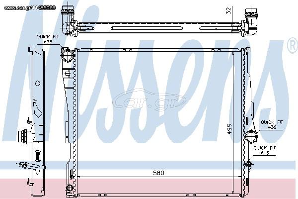 ΨΥΓΕΙΟ BMW X3 2,5-3,0 AT  06- ΚΑΙΝ. NISSENS 60807 BMW X3