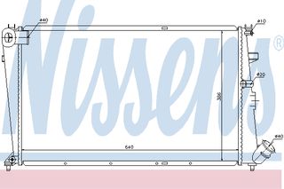 ΨΥΓΕΙΟ CITR XM 2,0 AT.  89- ΚΑΙΝ. NISSENS 61233 CITROEN XM PEUGEOT 605