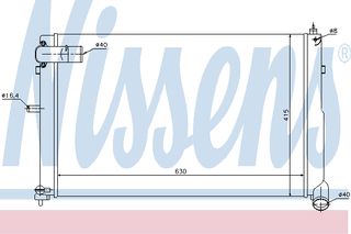 ΨΥΓΕΙΟ XM 2,5 TURBO D  94- ΚΑΙΝ. NISSENS 61308 CITROEN XM PEUGEOT 605