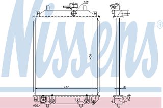 ΨΥΓΕΙΟ DAI CHARADE 1,0-1.2 03- ΚΑΙΝ. NISSENS 61739 DAIHATSU CHARADE DAIHATSU CUORE