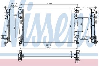 ΨΥΓΕΙΟ GRA PUNTO 1.4i-16V 08- ΚΑΙΝ. NISSENS 617864 ALFA ROMEO MITO FIAT BRAVO FIAT GRANDE FIAT PUNTO