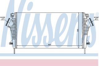 INTERCOOLER OPEL INSIGNIA 08- ΚΑΙΝ. NISSENS 96554 CHEVROLET MALIBU OPEL INSIGNIA SAAB 9-5