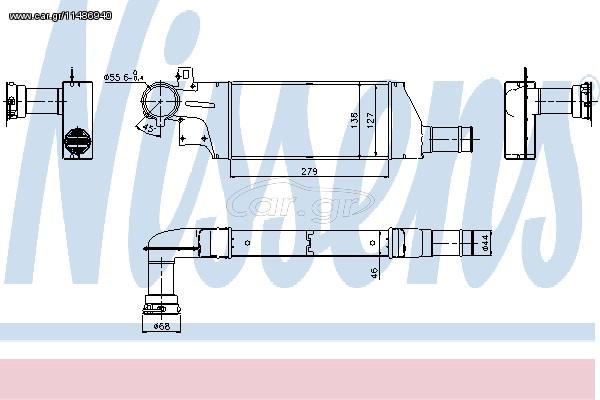 INTERC OPEL CORSA C 1.3 D 03- ΚΑΙΝ. NISSENS 96656 OPEL COMBO OPEL CORSA OPEL TIGRA