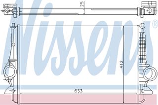 INTERCOOLER VW-SHARAN 00- ΚΑΙΝ. NISSENS 96692 FORD GALAXY SEAT ALHAMBRA VW SHARAN
