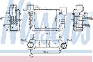 INTERCOOLER AUDI A4 II 1,8 01- ΚΑΙΝ. NISSENS 96709 AUDI A4