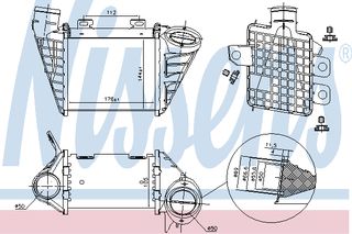 INTERCOOLER VW GOLF III 93-97 ΚΑΙΝ. NISSENS 96795 VW GOLF VW VENTO