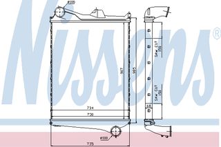 INTERCOOLER VOLVO FM 12    98- ΚΑΙΝ. NISSENS 97006 VOLVO FM