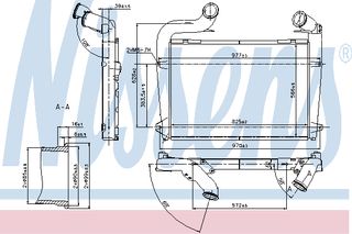 INTERCOOLER SCANIA R ΚΑΙΝ. NISSENS 97061 SCANIA P,G,R,T