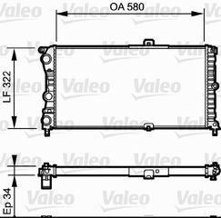 ΨΥΓΕΙΟ ΝΕΡΟΥ PUNTO 1.4 GT 94-9 ΚΑΙΝ. VALEO 730980 FIAT PUNTO