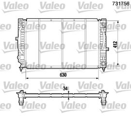 ΨΥΓ.ΝΕΡ.A4/A6 2.4 94-00 PASSAT ΚΑΙΝ. VALEO 731756 AUDI A4 AUDI A6 SKODA SUPERB VW PASSAT