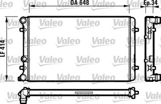 ΨΥΓΕΙΟ ΝΕΡΟΥ TOLEDO 2.3 00- ΚΑΙΝ. VALEO 732427 AUDI TT SEAT LEON SEAT TOLEDO VW BORA VW GOLF