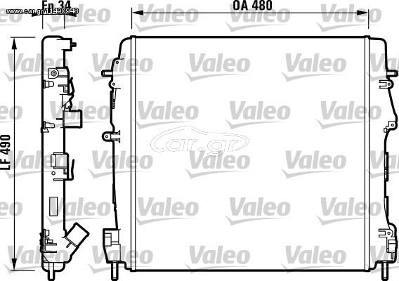 ΨΥΓΕΙΟ ΝΕΡ.KANGOO 1.6 16V 01- ΚΑΙΝ. VALEO 732717 NISSAN KUBISTAR RENAULT KANGOO