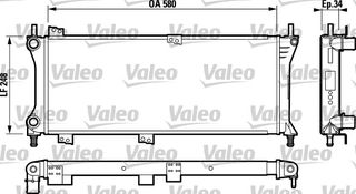 ΨΥΓΕΙΟ ΝΕΡΟΥ FIAT PANTA1.1 00- ΚΑΙΝ. VALEO 732792 FIAT PANDA