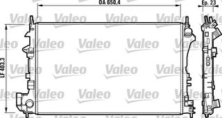 ΨΥΓΕΙΟ ΝΕΡΟΥ VECTRA C 1.6 02- ΚΑΙΝ. VALEO 732879 CADILLAC BLS HYUNDAI GRAND OPEL SIGNUM OPEL VECTRA SAAB 9-3