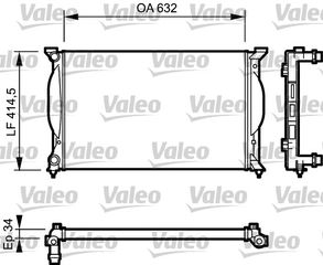 ΨΥΓΕΙΟ ΝΕΡΟΥ AUDI A4 1.8T 04- ΚΑΙΝ. VALEO 732963 AUDI A4 AUDI A6 SEAT EXEO