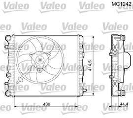 ΨΥΓΕΙΟ ΝΕΡΟΥ FABIA 1.0/1.4 01- ΚΑΙΝ. VALEO 733062 SEAT CORDOBA SEAT IBIZA SKODA FABIA SKODA ROOMSTER VW POLO