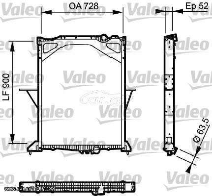 ΨΥΓΕΙΟ ΝΕΡΟΥ VL FH12 340/380 ΚΑΙΝ. VALEO 735017 VOLVO FH VOLVO FM