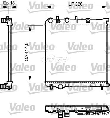 ΨΥΓΕΙΟ ΝΕΡΟΥ P207 1.4VTI 07- ΚΑΙΝ. VALEO 735125 CITROEN C3 CITROEN DS3 PEUGEOT 207 PEUGEOT 208 PEUGEOT PARTNER