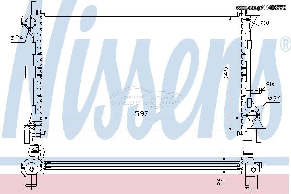 ΨΥΓΕΙΟ FO FOCUS 1,8 TD 98- ΚΑΙΝ. NISSENS 62073A FORD FOCUS