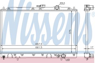 ΨΥΓΕΙΟ MITS GALANT 1,8-2,0 87- ΚΑΙΝ. NISSENS 62830 MITSUBISHI GALANT