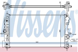 ΨΥΓΕΙΟ  ASTRA J 1.4i-1.6i AT ΚΑΙΝ. NISSENS 630724 CHEVROLET CRUZE CHEVROLET ORLANDO OPEL ASTRA OPEL ZAFIRA