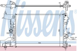 ΨΥΓΕΙΟ  ASTRA J 1.4i-1.6i  09- ΚΑΙΝ. NISSENS 630727 CHEVROLET CRUZE CHEVROLET ORLANDO OPEL ASTRA OPEL ZAFIRA