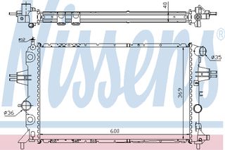 ΨΥΓΕΙΟ  ASTRA 1,7 TD 98- ΚΑΙΝ. NISSENS 63249A OPEL ASTRA