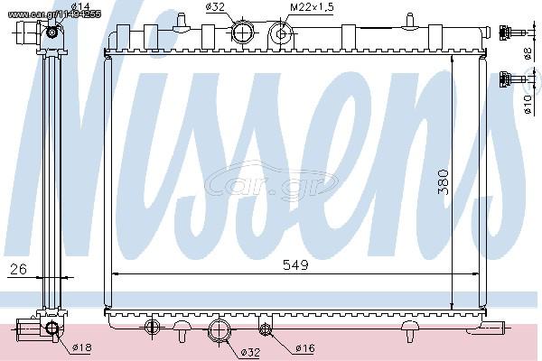 ΨΥΓΕΙΟ PEUG 206 98-06 ΚΑΙΝ. NISSENS 63502 CITROEN BERLINGO CITROEN C4 CITROEN XSARA PEUGEOT 206 PEUGEOT 206+ PEUGEOT 307 PEUGEOT PARTNER