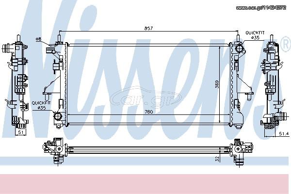 ΨΥΓΕΙΟ PEUG BOXER 2.2 D-AC 06- ΚΑΙΝ. NISSENS 63555A CITROEN JUMPER FIAT DUCATO PEUGEOT BOXER