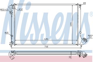 ΨΥΓΕΙΟ PEUG 406 1.8-2.0 AT 95- ΚΑΙΝ. NISSENS 63732 PEUGEOT 406