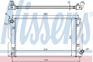 ΨΥΓΕΙΟ TOY COROLLA 1.4 D 01-07 ΚΑΙΝ. NISSENS 64679A TOYOTA COROLLA