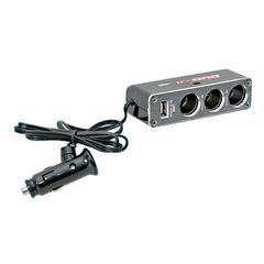 Lampa Φορτιστής Αυτοκινήτου Dual-Power 5A με Θύρες: 1xUSB μαζί με Καλώδιο Ενσωματωμένο