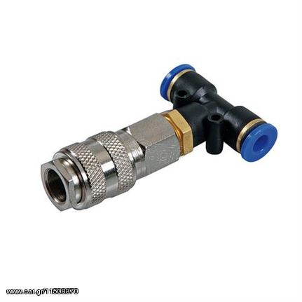 Lampa Συνδεσμος Αερα T-5 Διπλος Με Ανταπτορα 8mm 13bar kg/cm L98006