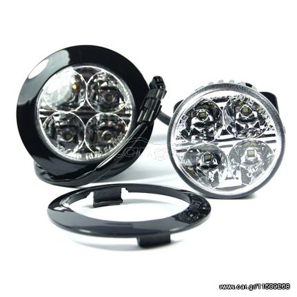 M-TECH Drl 902HP 12/24V Osram Προσθετο Daytime Διεθνη Με 2x5HP Led Στρογγυλα 70/90x49mm 2ΤΕΜ. DL-LD902/MT