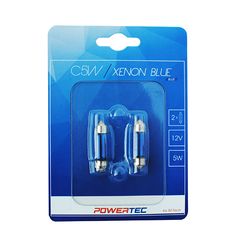 M-TECH Λαμπακια Πλαφονιερας C5W 12V 5W SV8,5-8 11x36mm Powertec Xenon Blue 2ΤΕΜ. PTZXB33-02B/MT