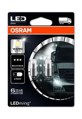 Osram Σετ 2 Led T4W Ακαλυκη 1W 24V BA9S 6000K Ψυχρο Λευκο 3924CW-02B