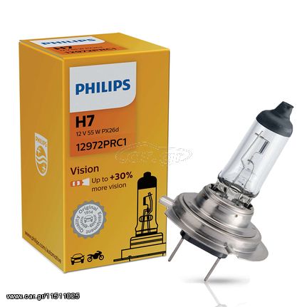 Philips H7 Vision 12v 55W +30% Περισσοτερο Φως