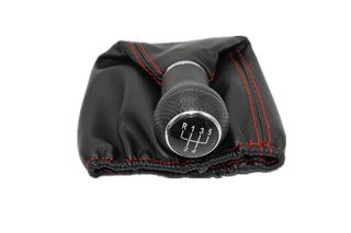 Leather Luxe Δερμάτινη Φούσκα Με Πόμολο 5-6 Ταχυτήτων Για Volkswagen Polo - Seat Ibiza Aroza Με Εσωτερική Διάμετρο 12mm